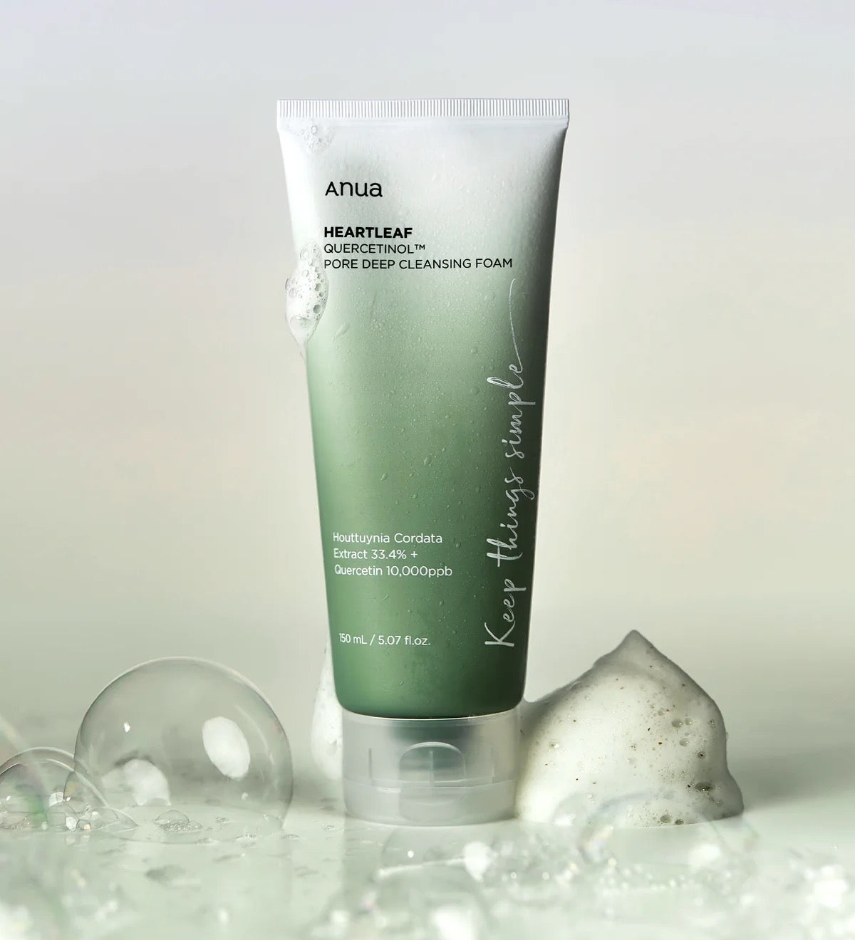 Anua heartleaf quercetinol pore deep cleansing foam